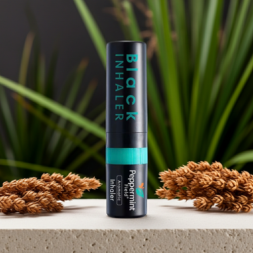 Peppermint Field Black Inhaler – Aromatic Nasal Inhaler