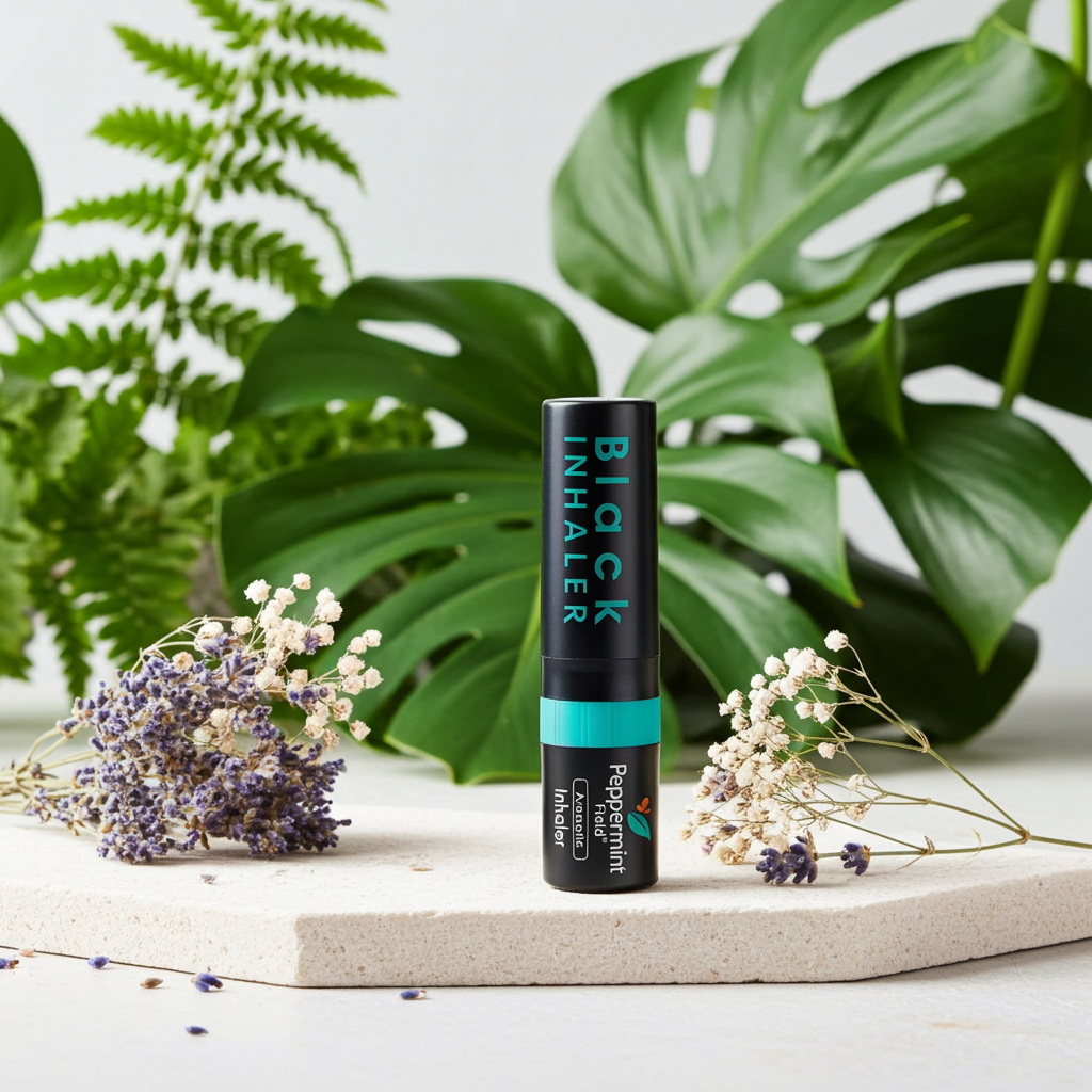Peppermint Field Black Inhaler – Aromatic Nasal Inhaler